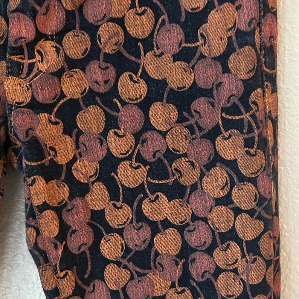 🍒 MOTHER Women Skinny Jeans The Looker Unique Cherry Print Size 27 Super Cute! 🍒 - Picture 5 of 9